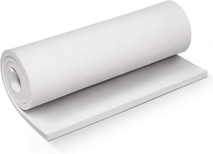 White Foam Sheets Roll, Premium Cosplay EVA Foam Sheet 8mm Thick, High Density by MEARCOOH