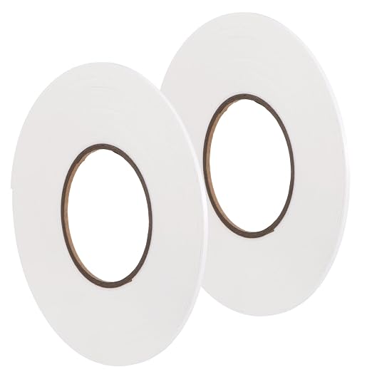 Tatuo 2 Rolls Double Sided Foam Tape PE Foam Tape Sponge Soft Mounting Adhesive - Image 2