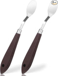2 Pcs No.20 Palette Knife, 22mm Width Pallet Paint Spatula Stainless Steel Oval by Unknown
