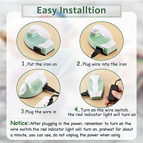 Honoson Mini Craft Iron Mini Heat Press Small Iron 3.93 x 2.36 x 2.76 in - Image 3