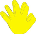 SHAPES ETC. 31 Pcs Hand Large Paper Cut-Outs 5.5in, Bulletin Board Decorations by SHAPESETC