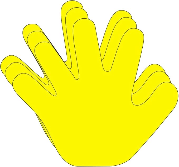 SHAPES ETC. 31 Pcs Hand Large Paper Cut-Outs 5.5in, Bulletin Board Decorations by SHAPESETC