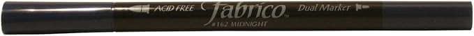 Tsukineko Dual-Ended Fabrico Marker Color-Fast, Midnight Blue by Tsukineko