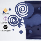 guangyintong Navy Blue Heat Transfer Vinyl HTV Rolls, Glossy Surface HTV Vinyl - Image 3