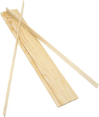 MECCANIXITY 10Pcs Wood Strips Slats, 5/64" x 7/8" x 16" Thin Wood Sticks Flat by MECCANIXITY
