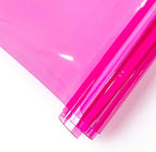 HYANG DeepPink Transparent PVC Super Clear Holographic Vinyl Faux Leather by HYANGHAVEPUPVCALLLEATHER