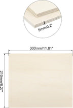 MECCANIXITY 3pcs Basswood Sheets 12 x 8.3 x 3/16 Inch Unfinished Wood Boards - Image 2