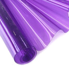 30x135cm Transparent PVC Vinyl, 0.4mm Neon Solid Color Waterproof Fabric Super by XHTFauxLeather
