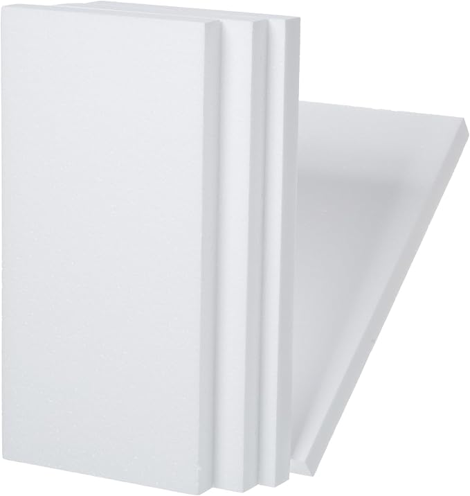 Crafare 4 Pack Craft Foam Blocks 14X7X1in Polystyrene Brick Rectangle - Image 2