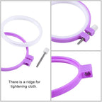 Caydo 6 Pieces Embroidery Hoops and 15 Needles, Plastic Circle Cross Stitch - Image 5