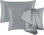 2 Pack 100％ Silk Pillowcase for Hair and Skin, Soft Breathable Smooth Cooling by Jogcaw