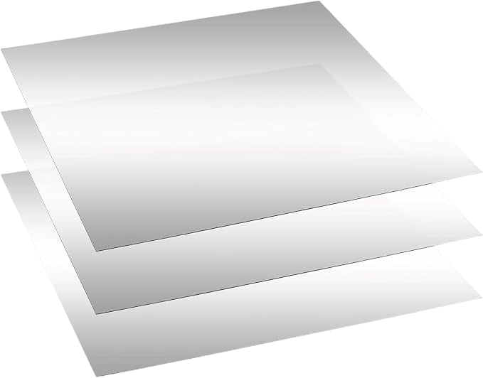 3 Pcs Acrylic Two Way Mirror Sheets by Yudlto