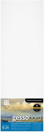 Ampersand Art Supply Museum Series Gessobord | 8x24 | 2" Cradled Profile | by AmpersandArtSupply