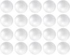 Crafjie Craft Foam Balls 2.75 Inches in Diameter 20-Pack, Smooth Polystyrenets by Crafjie