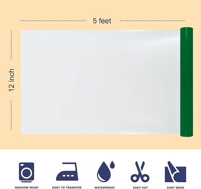 Puff Heat Transfer Vinyl, 12in X 5ft Iron on - Image 2