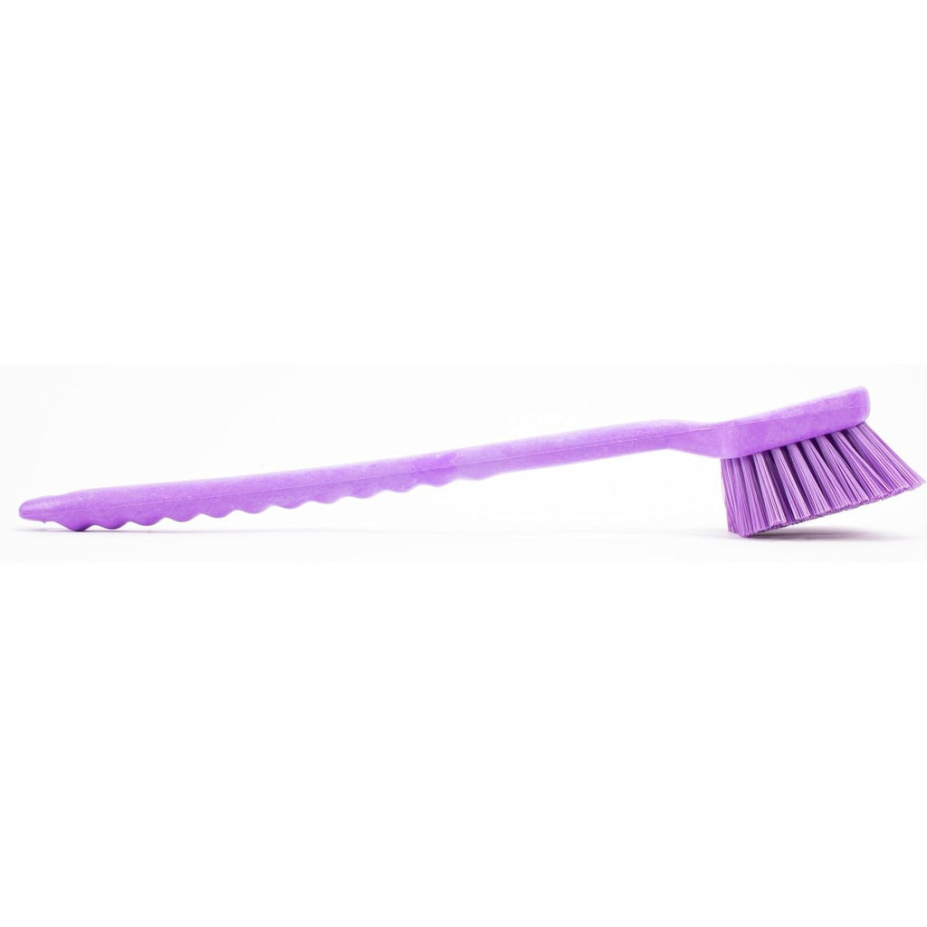 SPARTA 40501EC68 Plastic Large Scrub Brush, Kitchen Brush, Utility Brush With Long Handle For Cleaning, 20 Inches, Purple, (Pack of 6)