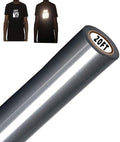FUNKAKA Heat Transfer Vinyl Reflective Dark Gray HTV Roll, Reflective HTV Vinyl by FUNKAKA