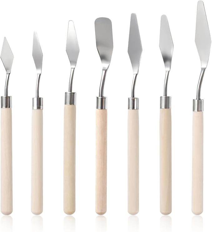 Pallet Knife for Acrylic Paint, 7 Pieces Palette Knife Set Stainless Steel by Unknown