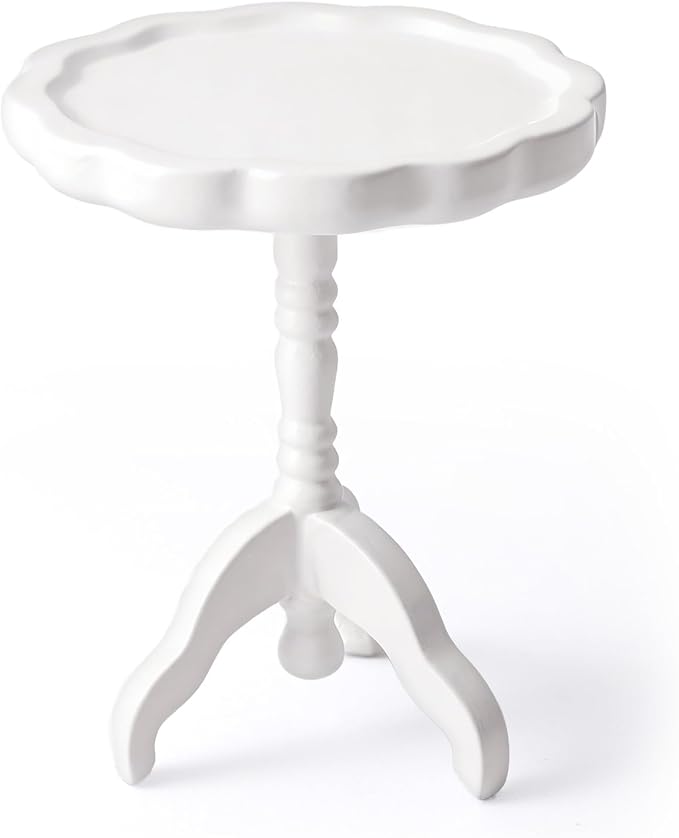 1:12 Scale Miniature End Table Wooden Round Side Table Dollhouse Furniture by ArtistryinEveryFlame