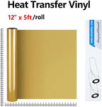 guangyintong Golden Heat Transfer Vinyl HTV Rolls, Glossy Surface HTV Vinyl - Image 3