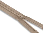 20 Inch Nylon Coil Zipper Light Beige Color, Non Separating Closed-End Sewing - Image 4