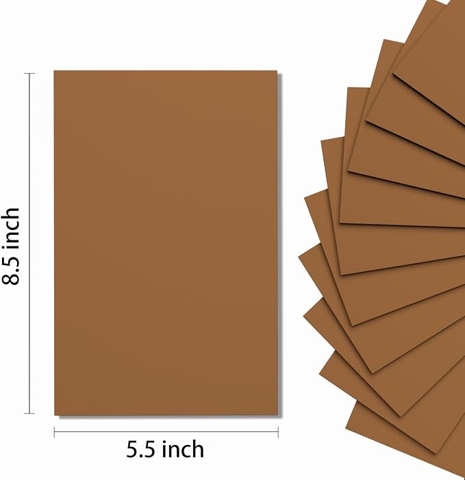 Do²ping Brown Foam Sheets Crafts, 8.5x5.5 Inch Eva Craft Foam Paper - Image 2