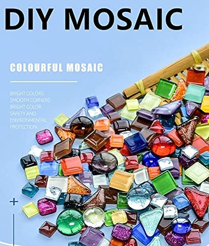 500g Mixed Color Irregular Crystal Mosaic Tiles, Tiny Mosaic Tile DIY Hobbies - Image 5