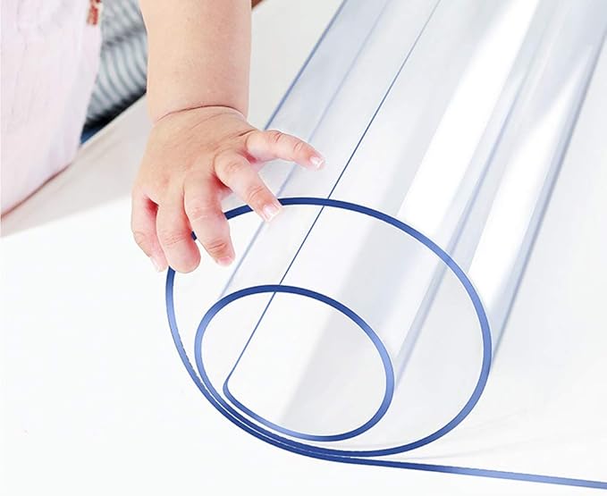 Wadrac Clear Plastic Table Protector PVC Tablecloth Cover Vinyl Table Cloths by Wadrac