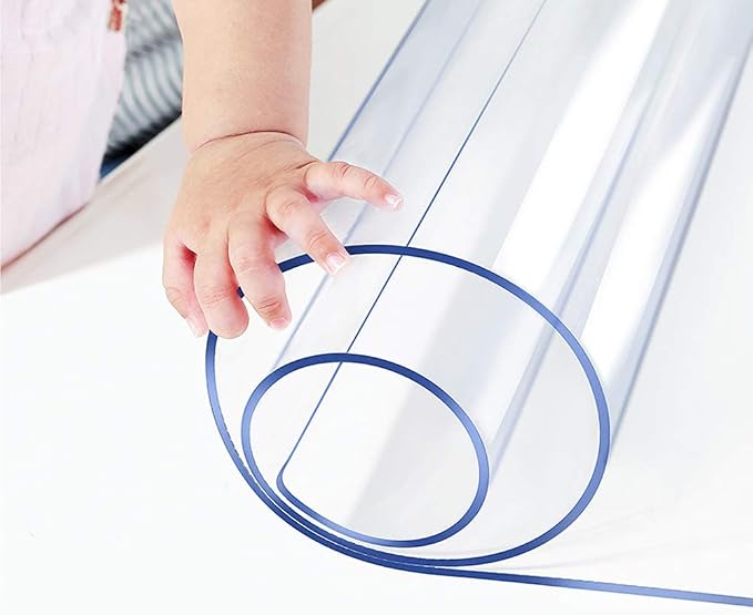 46x52 in Multisize 1.5mm Thick Plastic Dining Room Coffee Table Protector Clear by Wadrac