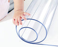 17x40 Inch Clear PVC Desk Pad Dining Room Table Protector Plastic Tablecloth by Wadrac
