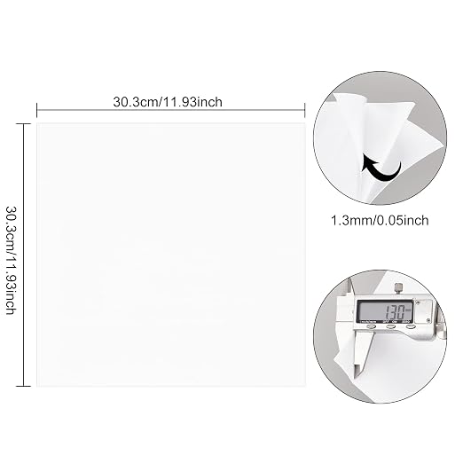 BENECREAT 10 Sheet 12x12inch Double Sided Adhesive Foam Sheets, 1mm Thick White - Image 2