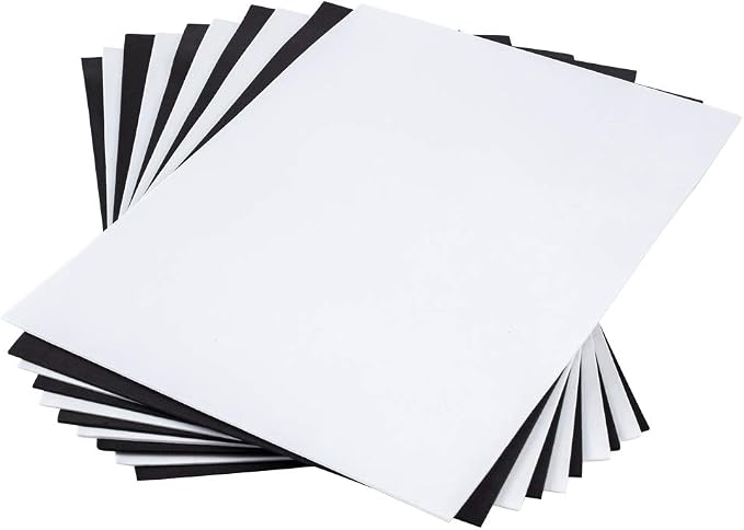 BENECREAT 20 Sheets Black & White A4 EVA Foam - 2mm Thick Craft Foam - Image 2