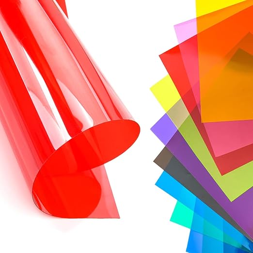 Tong Gu 5PCS Colored A4 PVC Flexible Plastic Sheets Transparent Gel Clear DIY by TangGu