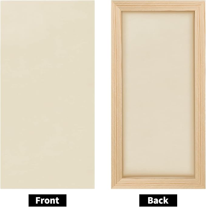 ADXCO 8 Pack Wood Panels 6 x 12 inch Wooden Canvas Board Unfinished Wooden - Image 3
