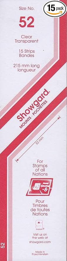 Stamp Mounts Size 52 Clear by Showgard