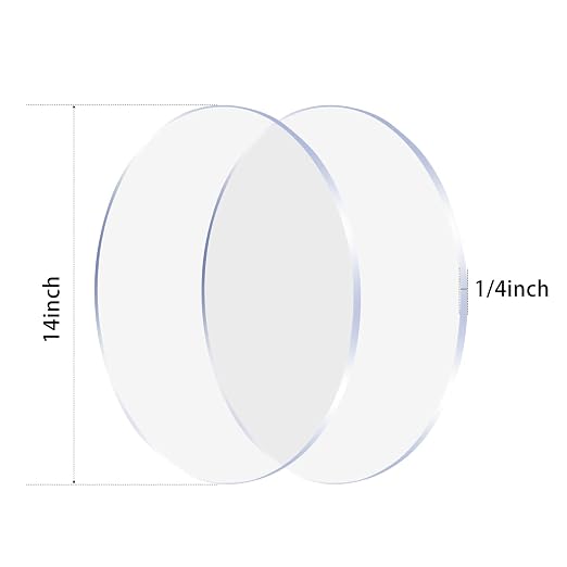 1 Pieces 1/4" Round Plexiglass Sheet, 14 Inch Diameter Clear Acrylic Circle - Image 4