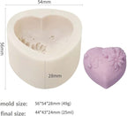 4 Pack Heart Resin Rose Flower Silicone Mold - Image 5