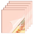 5 Pcs 8 x8 Inch Rose Acrylic Mirror Sheet, 1/8 Inch Thick Opaque Glossy Mirror by CEUQIESO