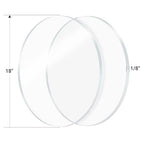 2 Pieces 1/8" Round Plexiglass Sheet, 18 Inch Diameter Clear Acrylic Circle - Image 4