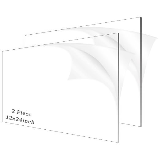 2 Pieces 1/8" Thick Acrylic Sheets, Plexiglass Sheets, Photo Frames by ADTDA