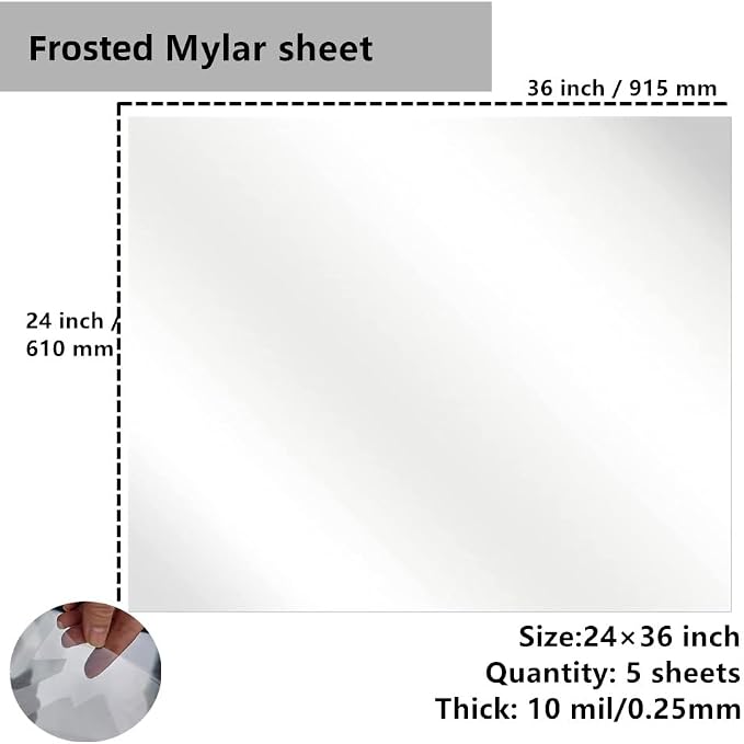 Milky Translucent Blank Mylar Stencil Sheets - Image 2