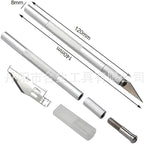 Utility Knives 2 pack Exacto Knife, Stainless Steel Craft Knife, Sharp Exacto - Image 2