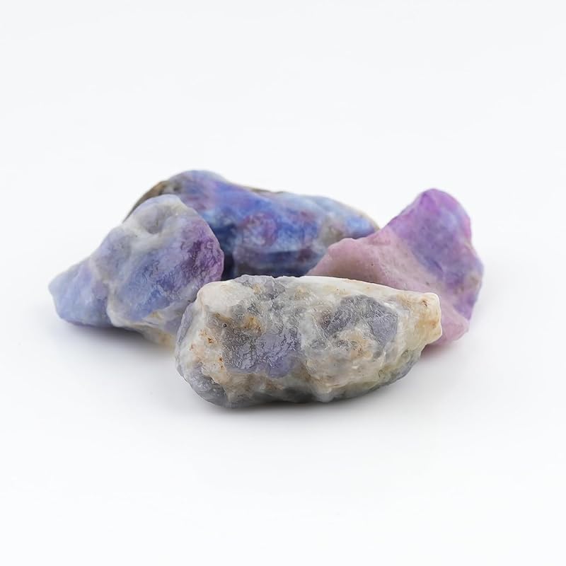 ColouredRocks 4pcs. Hackmanite Crystals, UV Reactive, Raw Stones, Rough - Image 2