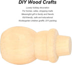 30PCS Wooden Embellishments, Wooden Cutouts Wood Ornaments Unfinished Wood - Image 2