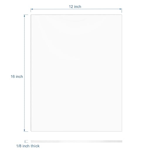 KAITELA Pack of 10 Clear Acrylic Sheets 12" x 16" Cast Plexiglass Panel 1/8" - Image 3