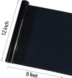 TUMIYA Black Heat Transfer Vinyl HTV Rolls, Glossy Adhesive HTV Vinyl - Image 2