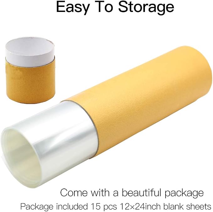 15 Pack 6 Mil Clear Mylar Stencil Sheets, Reusable Template Material, Make Your - Image 6