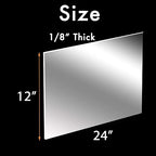 CALPALMY 12x24 Clear Acrylic Sheet Plexiglass 1/8” Thick, Use - Image 2