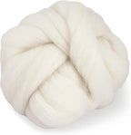 ZUFECY Natural White Wool Roving by ZUFECY