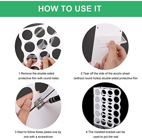 Outus Vinyl Storage Rack Acrylic 15 Holes Vinyl Roll Holder Craft Paper Storage - Image 4